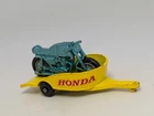 Vintage 1967 Lesney Matchbox No. 38 Yellow Honda Motorcycle & Trailer England