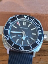 Orologio subacqueo Jean Richard Aquascope quadrante nero testurizzato lunetta girevole cassa scheda