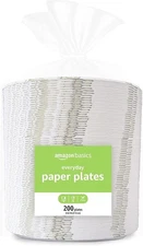 Amazon Basics Everyday Paper Plates, 8.62 Inch, Disposable, 200 200 Count 