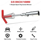 Spark Plug Removal Tool 16mm T-Bar T-Handle Flexible Spanner Socket Wrench Tool
