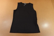 INC International Concepts Womens Large Deep Black Preppy Layering Tank Top NWT