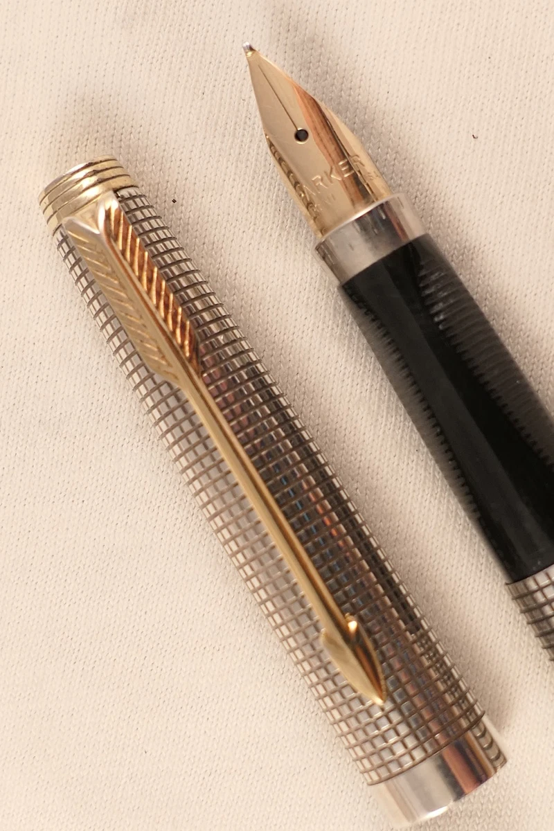 Parker Gold, 14K Nib Sterling Silver Collectible Fountain Pens for