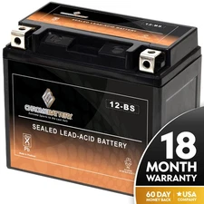 YTX12-BS High Performance - Maintenance Free - Sealed AGM Motorcycle Battery