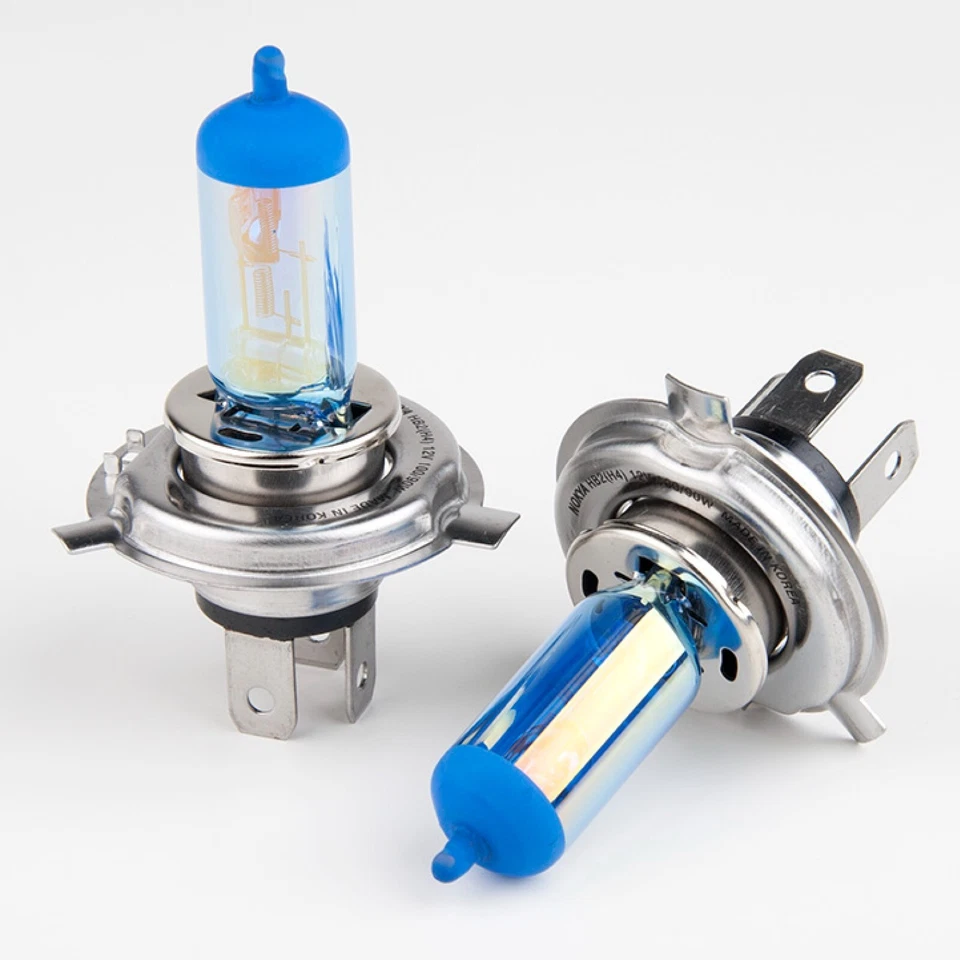 Nokya 5000K Blanco 9003 HB2 H4 Nok8013 100/90W Dos Bombillas Cabeza Luz Alto Bajo Foto 3 de 4