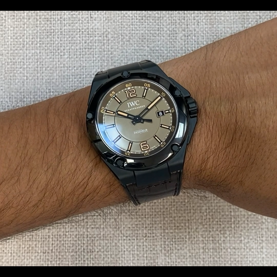 IWC Ingenieur AMG Black Series 3225 Ceramic Brown Dial Mens 46mm