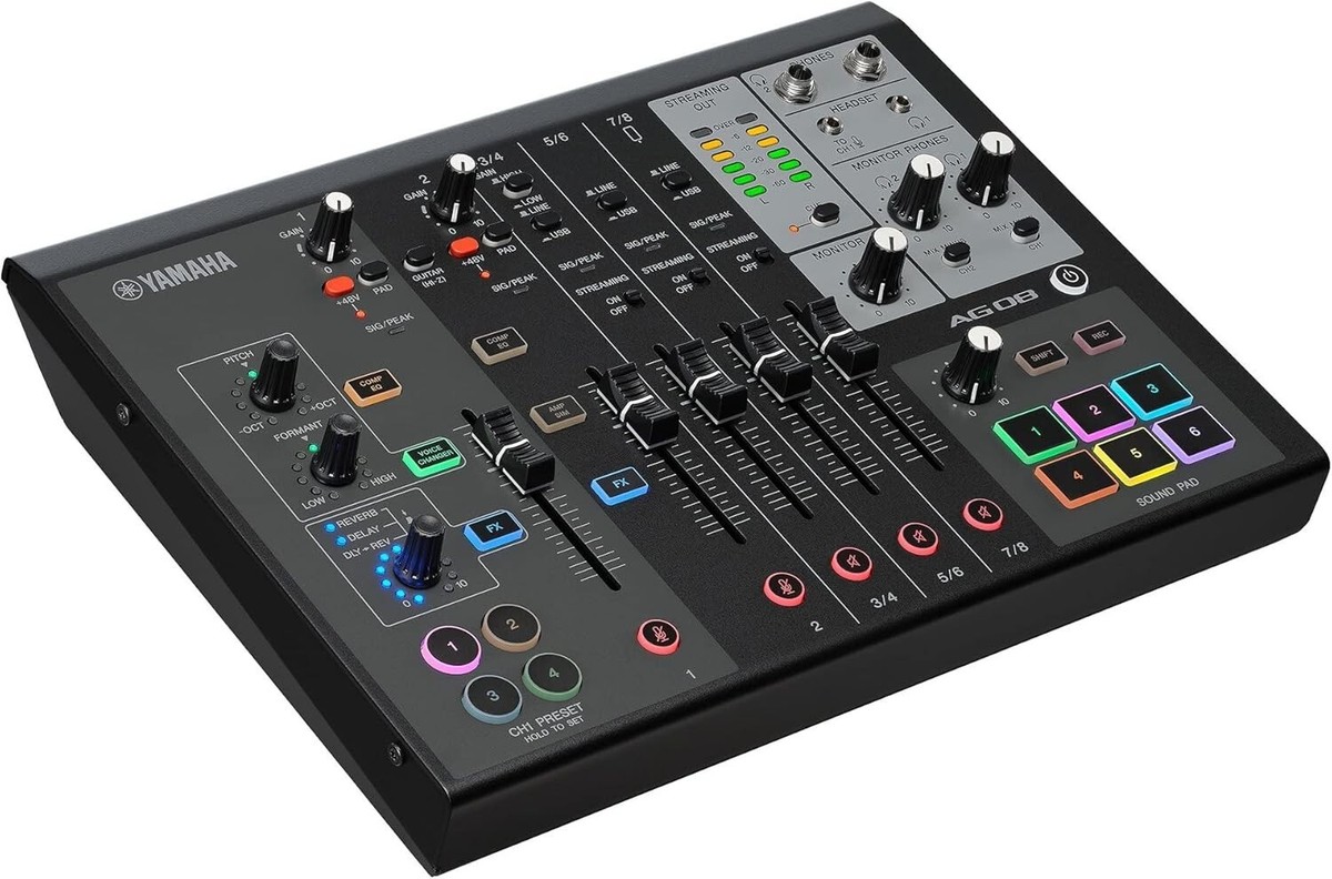 DTM・DAW YAMAHA AG08 B YAMAHA AG08 B Black 8ch Live Streaming Mixer USB Audio