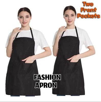 ZAK.ONLINE Plain Apron Kitchen Cooking Chefs Baking Pocket Craft BBQ Front Butcher catering