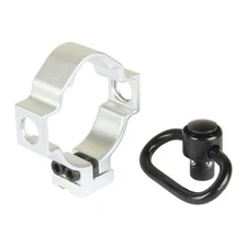 SILVER Ruger 1022 10/22 Band Both Side Sling Swivel Port and Bottom Weaver Mount