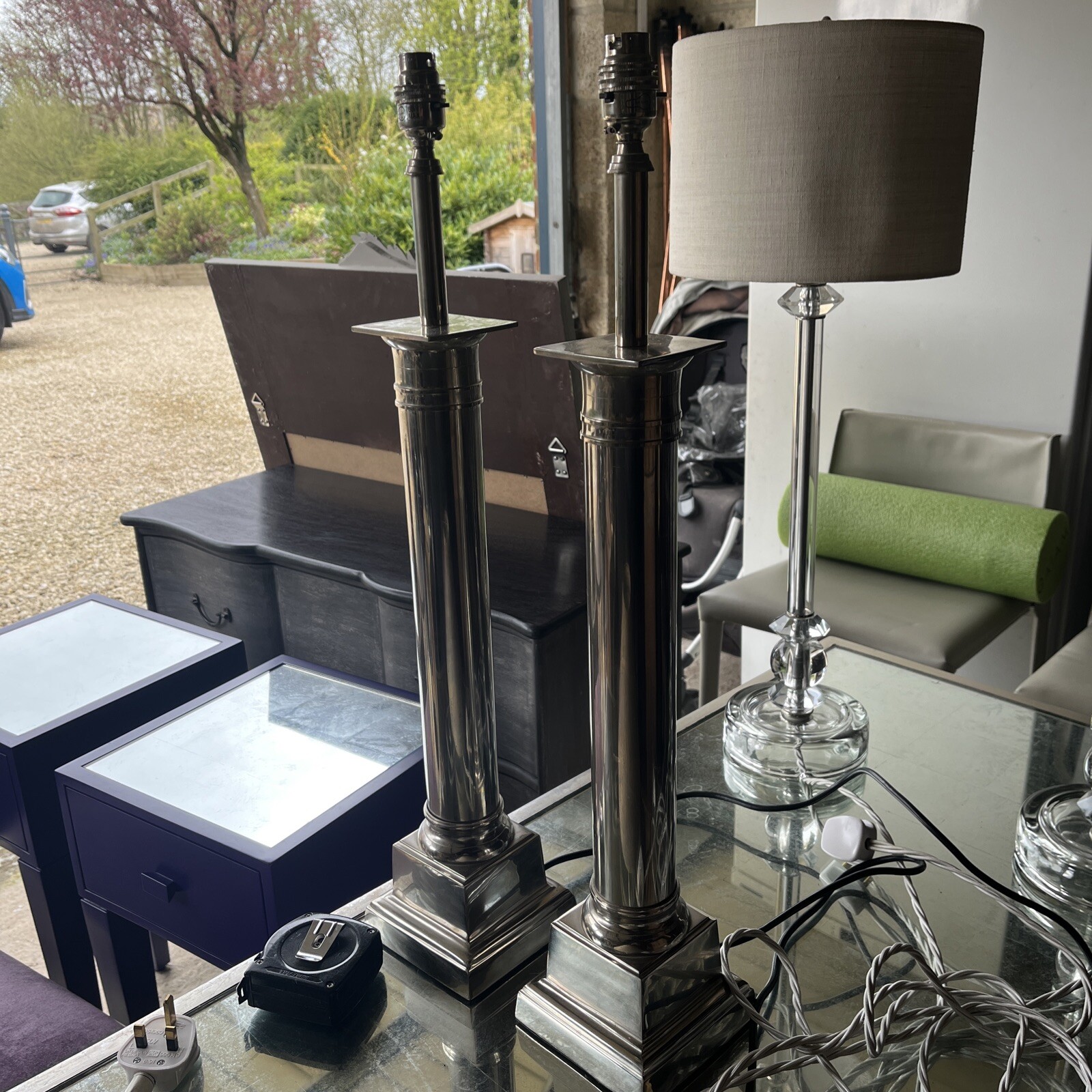 Pair Of Tall India Jane Table Lamps eBay