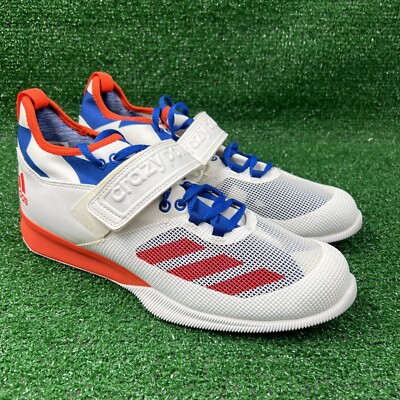 Adidas Mens Crazy Power Cross Trainer Shoes Mismatch 10.5 White Orange BA9170