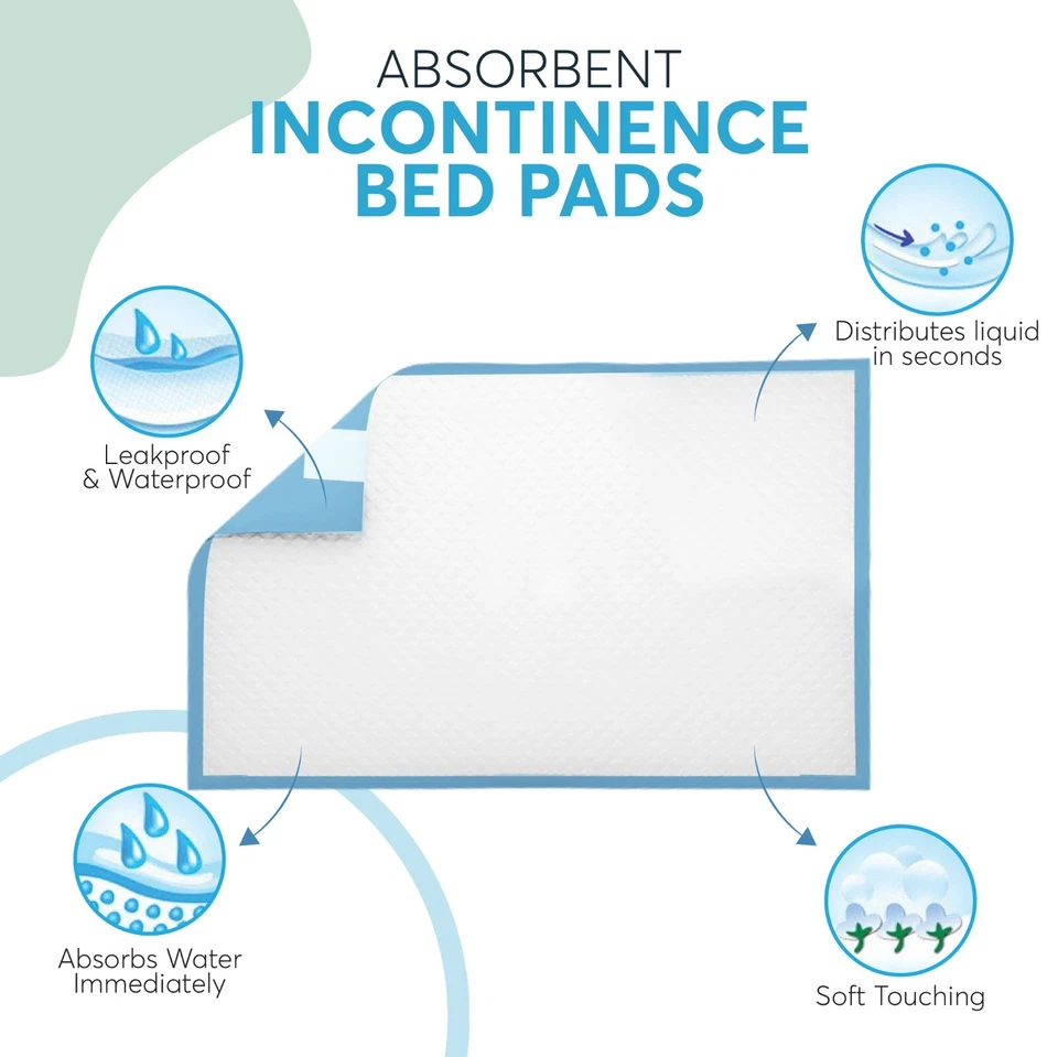 100 x Incontinence Bed Pads | 60x90 cm | Incontinence Bed Sheets (4 Packs of 25) - Image 4 of 4