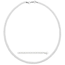 White Surfer Necklace Choker Pack, Genuine Puka Shell Necklace for Men & Women, 