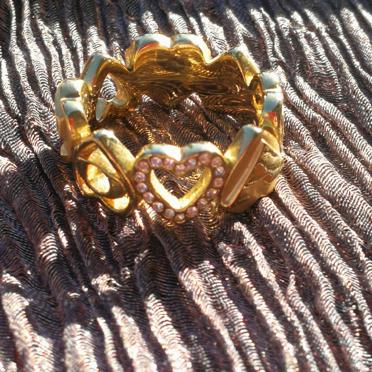 Coach Miranda Gold Color Heart band with Logo Ring eBay