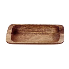 Pacific Merchants Acacia Wood Appetizer Serving Tray, 9" x 4" x 1"