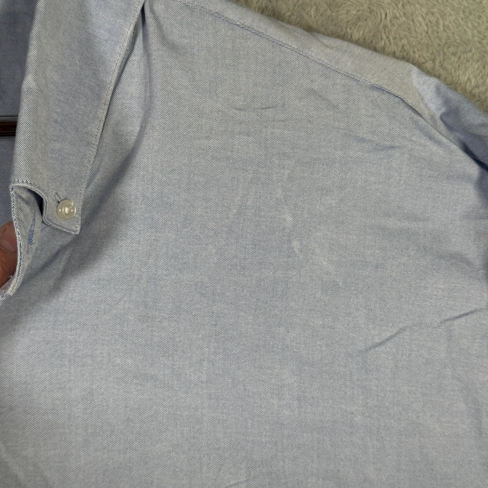 Camisa masculina Lucchese XXL azul manga longa botão para baixo - Imagem 3 de 4