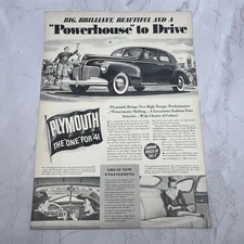 1941 Plymouth Powermatic Shifting Fashion-Tone Interior 1940 Ad V14-8