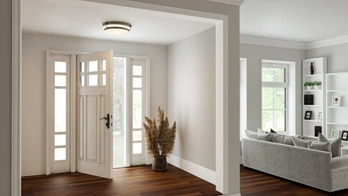 Quoizel QFL6776 Grafton 3 Light 16"W Flush Mount Ceiling Fixture - Nickel - Picture 5 of 12