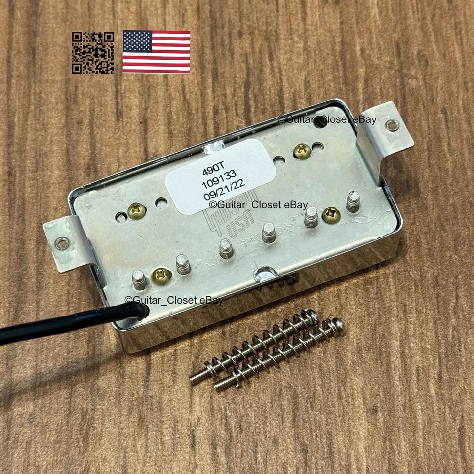 ‘22 Gibson 490T Bridge Humbucker Guitar Pickup Alnico PAF Nickel Silver Cover - Image 2 of 4