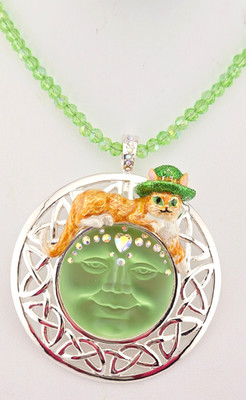 Kirks Folly Sweetheart Illusion Seaview Moon Killarney Cat Celtic Necklace ST #8
