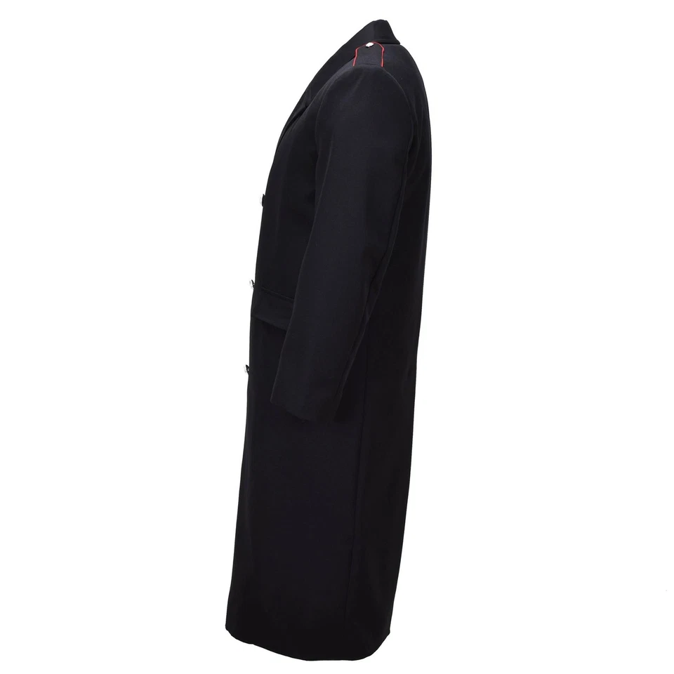 Original Italienische Armee Carabinieri Wollmantel Uniform Zweireiher Schwarz - Bild 4 von 4