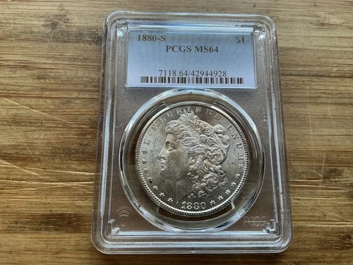 1880 S Morgan Silver Dollar $1 PCGS MS 64