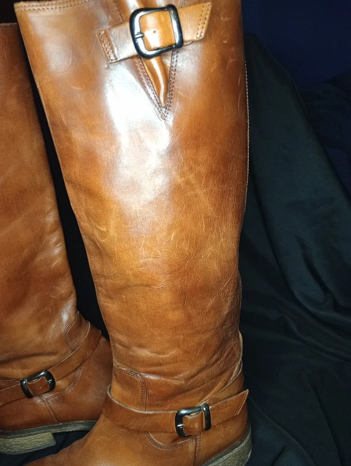 Lavorazione Artigiana Leather Riding Boots Size 37.5 - Image 2 of 4