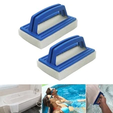 Pool Wall Brush, 2Pcs Pool Scrubbing Brush Soft Hot Tub Cleaning Brush Cleaner