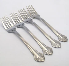 Reed & Barton Elegante Salad Forks Select Stainless Set of Four