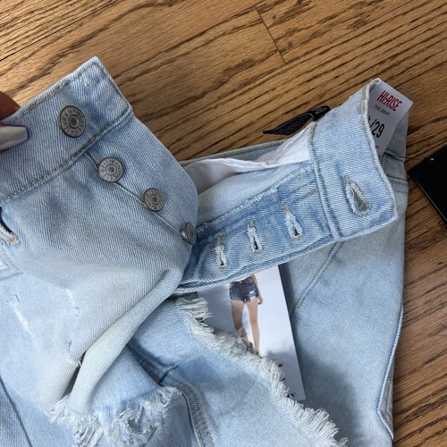 Celebrity Pink | The Brat High Rise Distressed Cut Off Denim Short NWT Size 29  - Picture 9 of 12