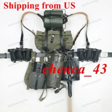 IN US!!! Replica WWII WW2 98K Canvas Field Gear 110cm Belt 11pcs Combination Set