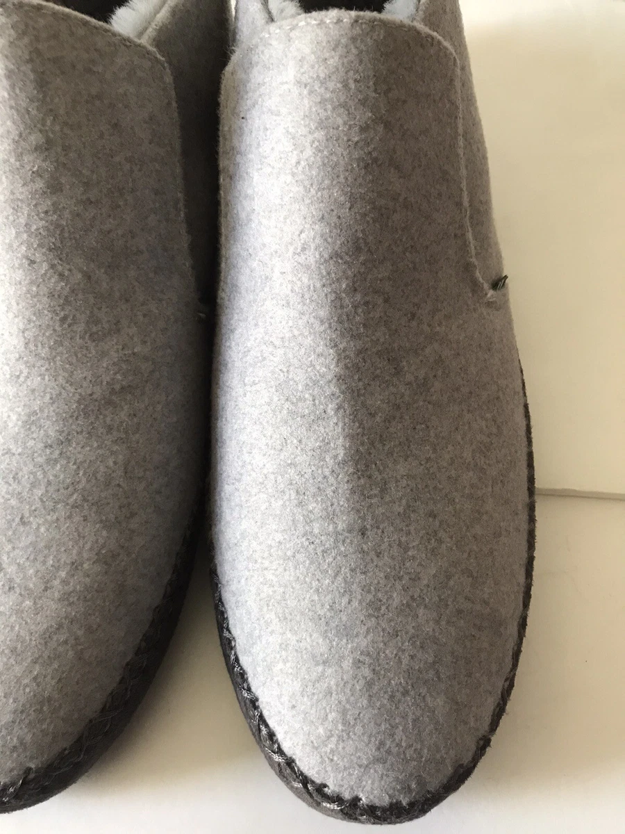 WOMEN S TOMS NAHLA FROST GREY TWO TONE FELT FAUX FUR LINED