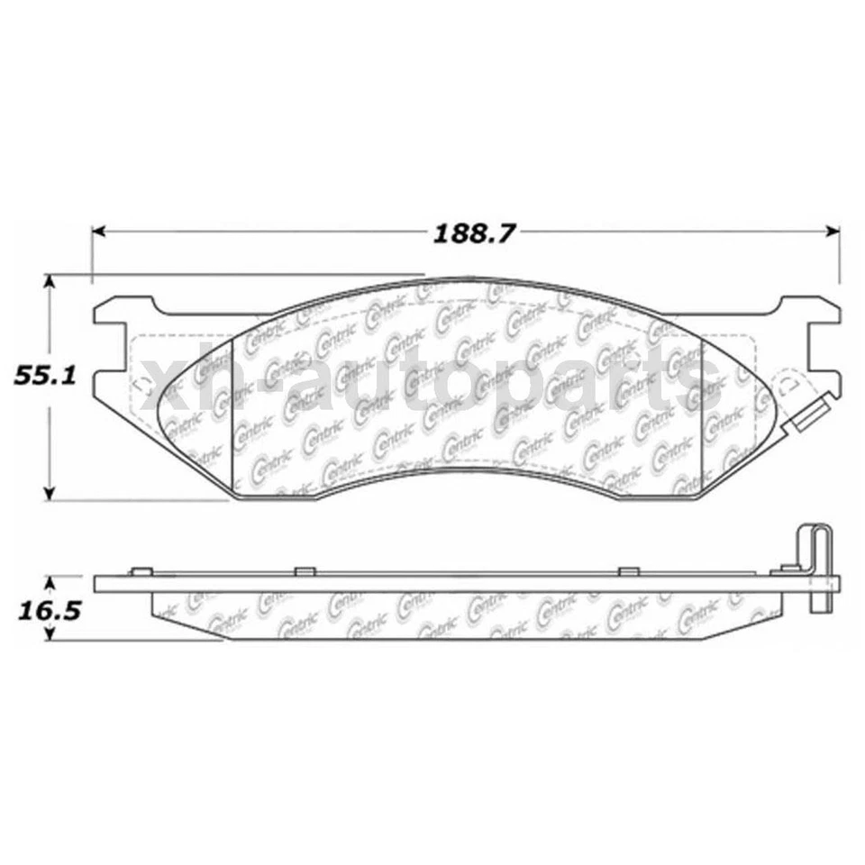 Se adapta a Dodge B1500 1998 3X pastillas de freno delanteras C-Tek rotor de freno Foto 3 de 4