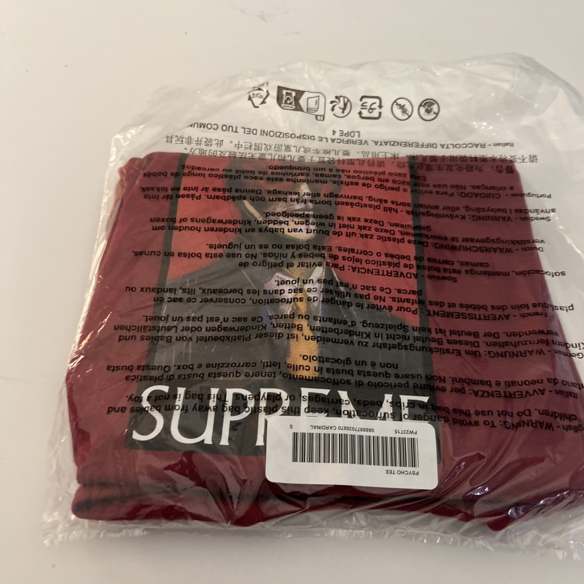 SUPREME AMERICAN PSYCHO TEE CARDINAL SIZE SMALL FW23 WEEK 7 SUPREME AMERICAN PSYCHO TEE CARDINAL SIZE SMALL FW23 WEEK 7