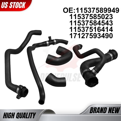 5pcs Water Radiator Coolant Hoses for BMW X5 xDrive35i X6 E71 xDrive40i