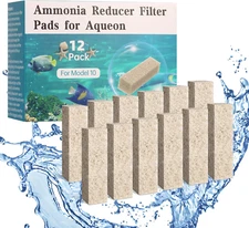 12Pcs Replacement Ammonia Reducer Filter Pads for Aqueon Quietflow 10
