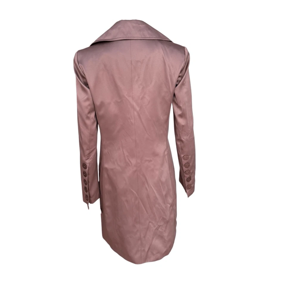 Gabardina satinada rosa Tahari talla XS Foto 2 de 4