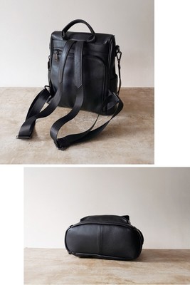 Anti-Theft Convertible Real Leather Backpack Travel Bag  display picture 3