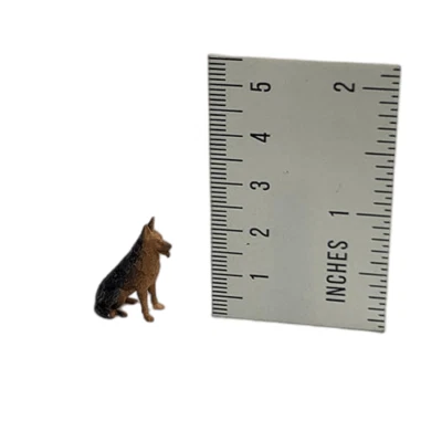 1/43 Diorama Animaux Chien Berger Allemand Figurine En Résine - Photo 1/4