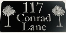 Engraved Personalized Custom House Home Number Street Address Metal 6x12 Sign