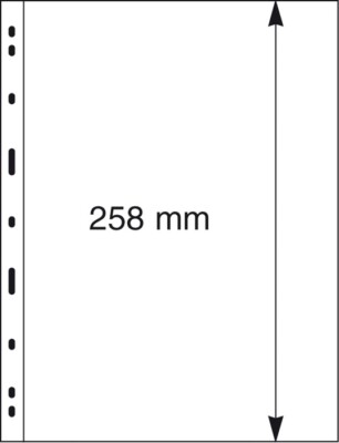 5 LINDNER 091 UNIPLATE Sheets Clear 1 Pocket 258x197mm For Letters Banknotes