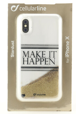 Cellularline Stardust Glitzer Schutz Hülle Apple iPhone X Handy Case Cover 281