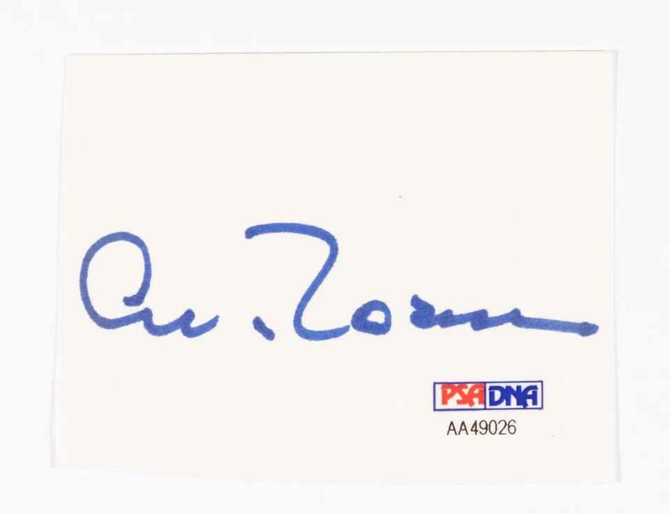 Al Rosen Signed Cut Index Card PSA/DNA COA 1948 Indians Baseball Autograph MVP - Image 2 of 4