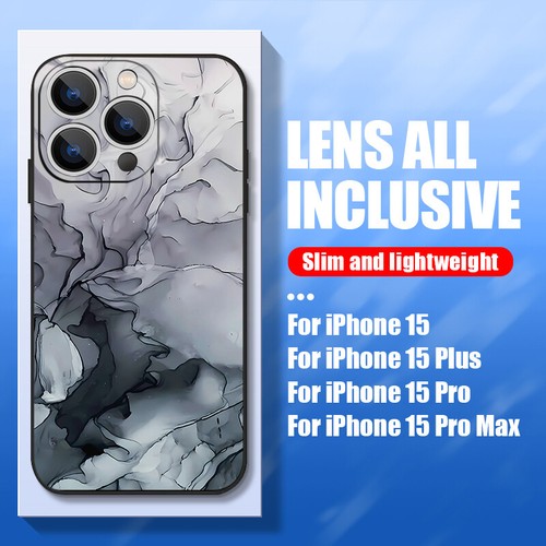 For iPhone 15 Pro Max 14 13 12 mini 11 XS Marble Shockproof TPU Phone Case Cover - Picture 10 of 28
