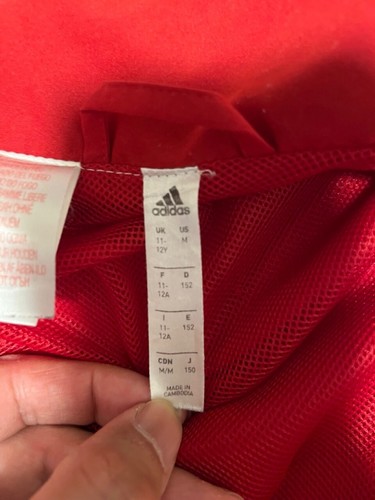 Red Adidas track suit top for kids - 11-12yrs - Picture 4 of 6