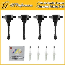 Quality Ignition Coil & NGK Spark Plug 4PCS Set for 19-24 Altima/ 21-22 Rogue L4