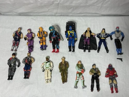 Vintage 1980’s GI Joe Action Figures 3.75” Lot Of 15 Toys Hasbro Cobra Commander