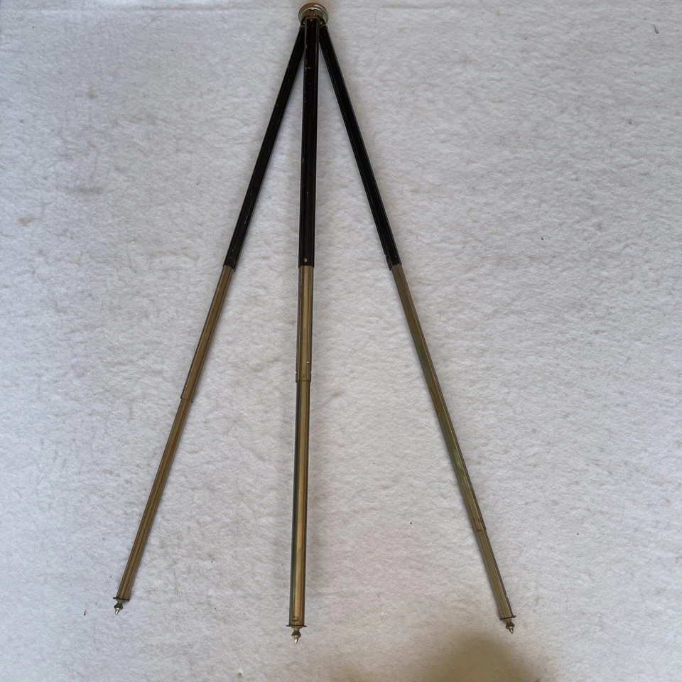 Vintage Bilora Stabilo Telescoping Metal Tripod Black Legs Made in Germany - Image 2 of 4