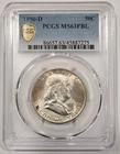 1950-D Franklin Half Dollar - PCGS MS63 FBL Full Bell Lines Frosty Luster PQ