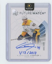 2017-18 SP Authentic Future Watch Auto /999 Inscribed Alexandre Carrier Rookie