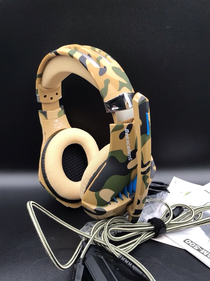 Beexcellent Pro Gaming Headset GM-500 Wired Multi-Platform Camo NEW - Image 2 of 4